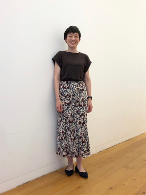 UNIQLO コントワー・デ・コトニエ　 レーヨンプリントロングスカート　Ｌ ユニクロ公式 | レーヨンプリントロングスカート