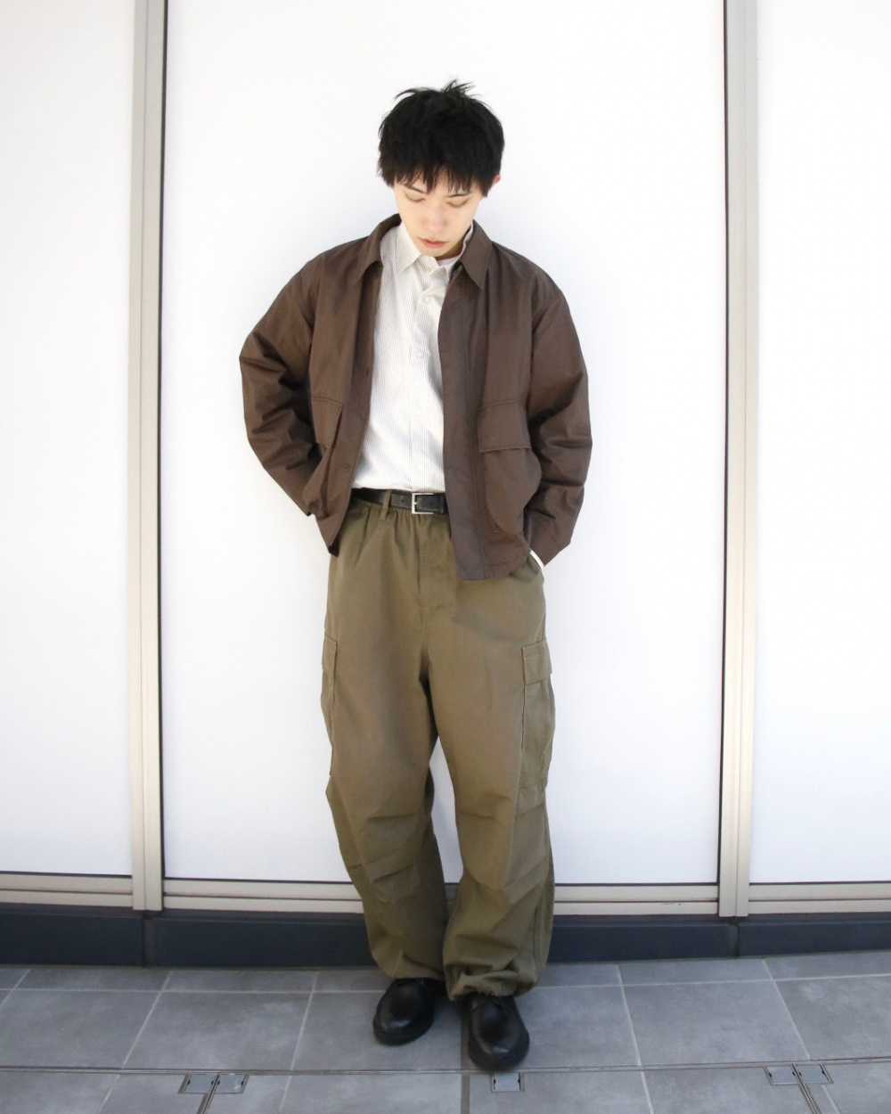 コットンショートブルゾン」の着用コーディネート| ユニクロ公式