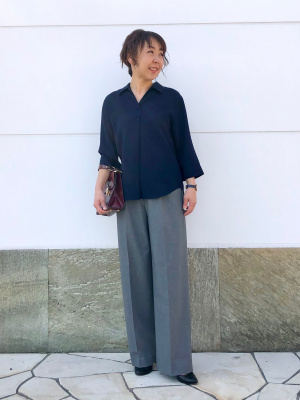 ユニクロ公式 | レーヨンスキッパーブラウス/7分袖