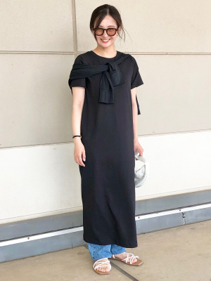 ユニクロ マメクロゴウチ エアリズムコットンブラワンピース XL