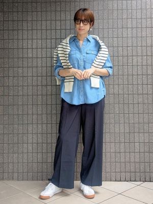 ユニクロ公式 | デニムオーバーサイズシャツ