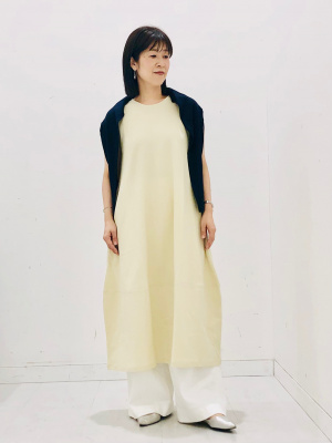 todayful ジャージバルーン ワンピース美品 ジャージーバルーンワンピース/ノースリーブ/丈短め｜ユニクロの