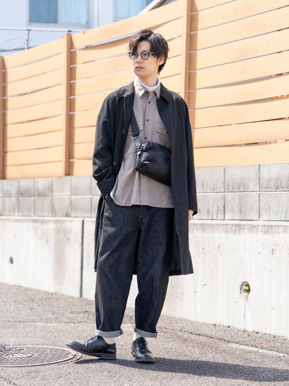 ソフトタッチタートルネックTシャツ、オーバーサイズ