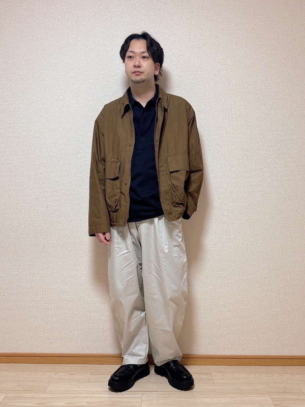 UNIQLO C コットンショートブルゾン 38 ダークブラウン Sサイズ