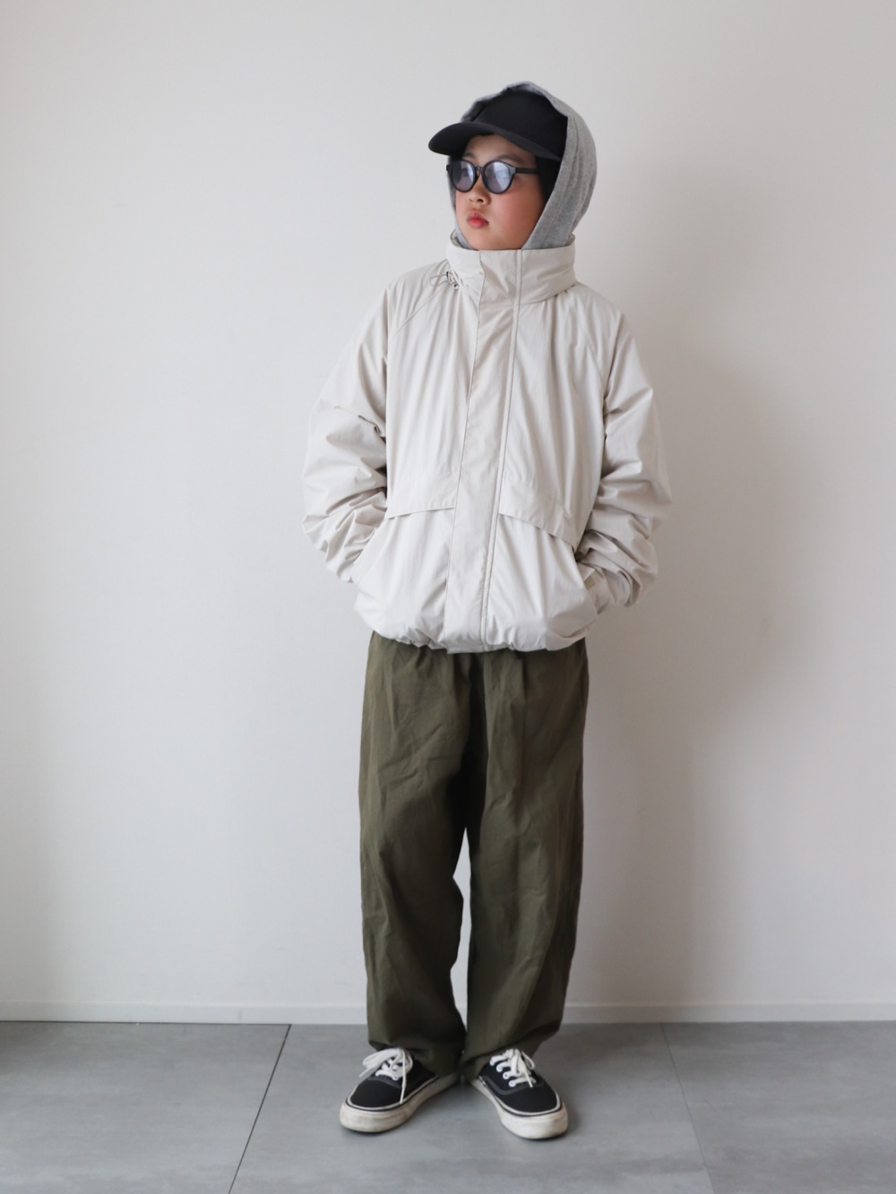 ドライスウェットリラックスブルゾン（セットアップ可能）、ウィンド