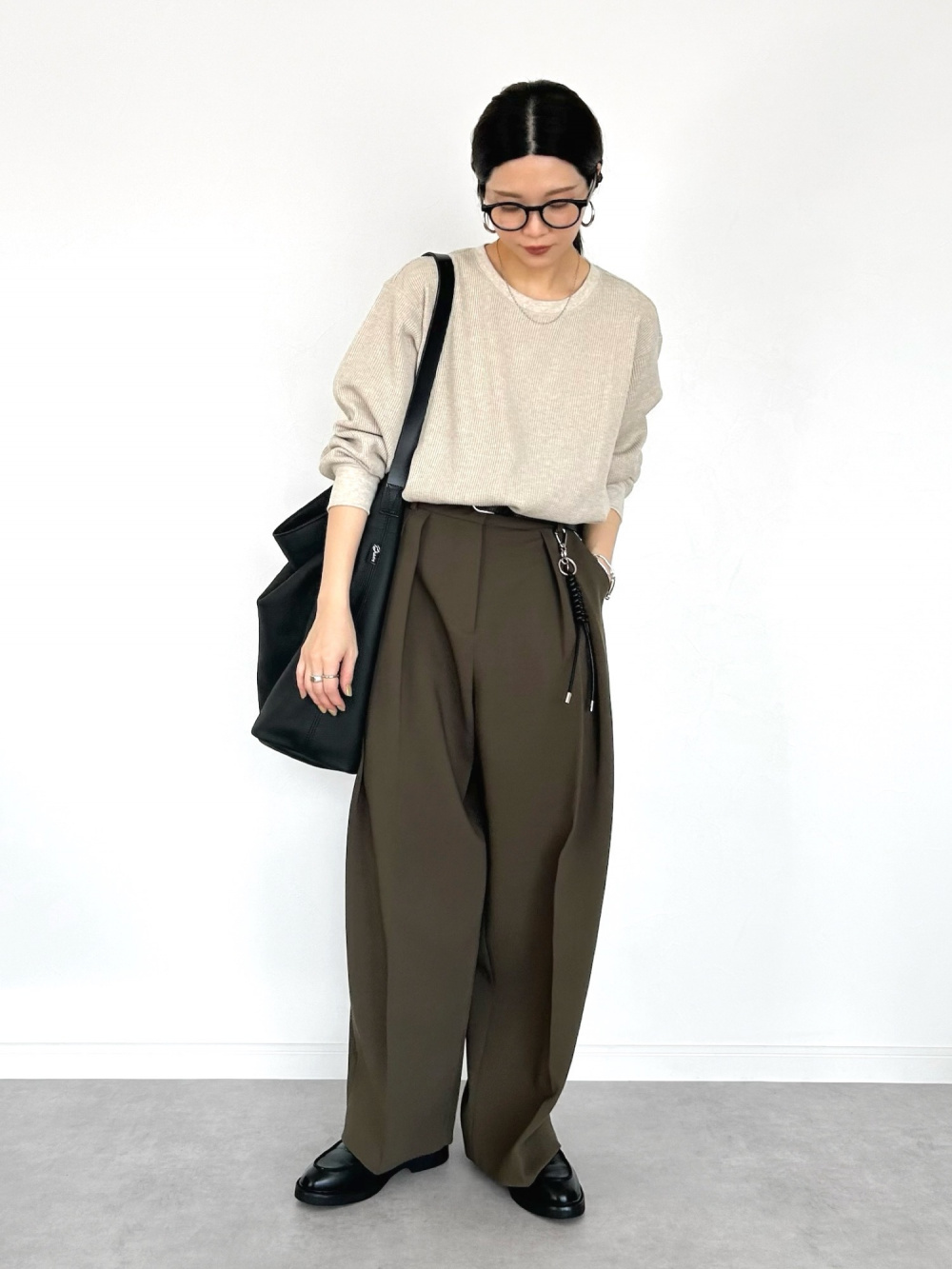 ヨッシー様 C5305 スウェット×ワッフルパンツコーデ ヨッシー様 C5305 スウェット×ワッフルパンツコーデ ワッフル