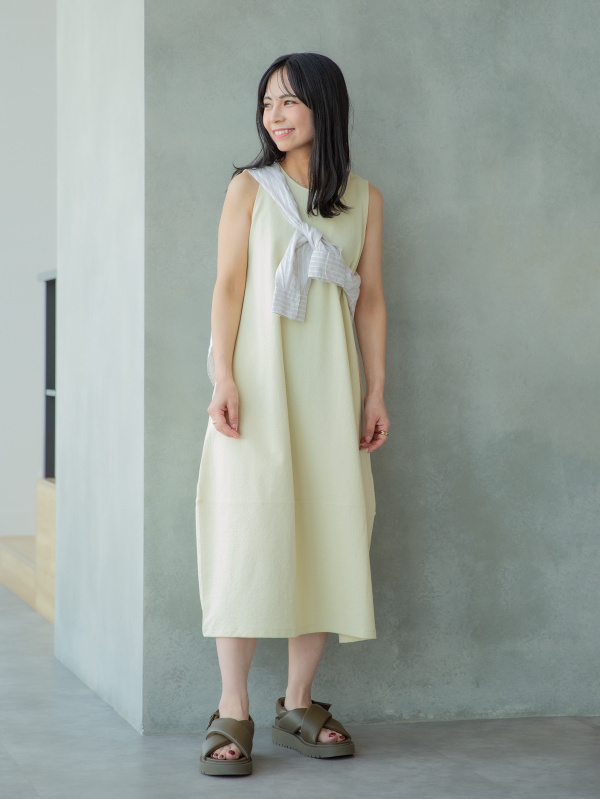 SALE‼️ センソユニコ 萌（もゆる）カーキ ノースリーブ バルーン