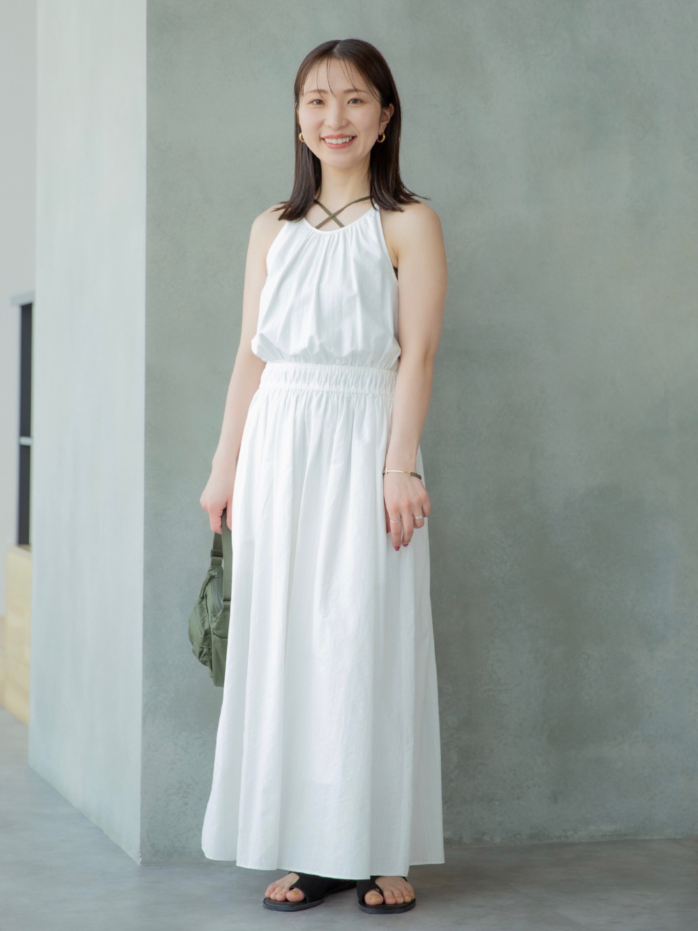 【LAHAINAMOON】ホルダーネックワンピース_lahaina-0003-tapa-triangle-green