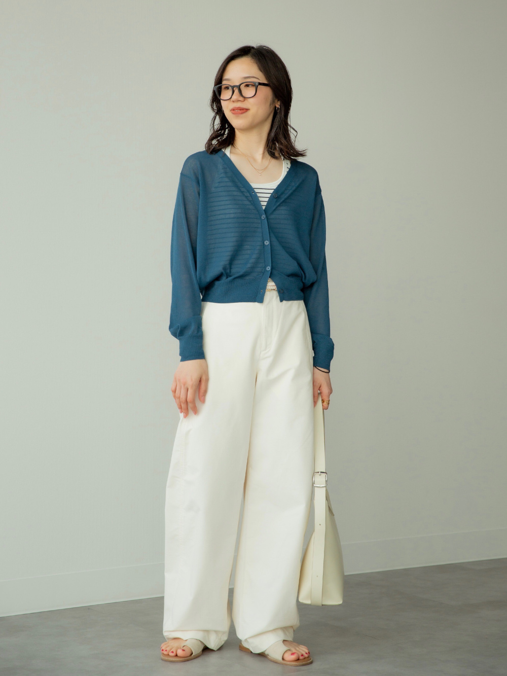 UNIQLO ジャージーバレルレッグパンツ ネイビー、ホワイト2着 ユニクロ公式 | ジャージーバレルレッグパンツ
