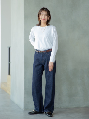 ユニクロJWストレートジーンズ　丈長め　27インチ63ブルー JWアンダーソンストレートジーンズ丈長め63ブルーウエスト27ユニクロ