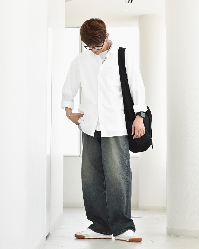 感動ダブルジャケットリラックスフィット、感動タックワイド