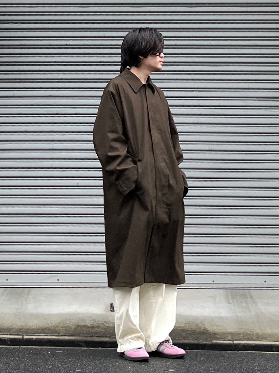 UNIQLO オーバーサイズステンカラーコート M ブラウン UNIQLO オーバーサイズステンカラーコート M ブラウン ユニクロ