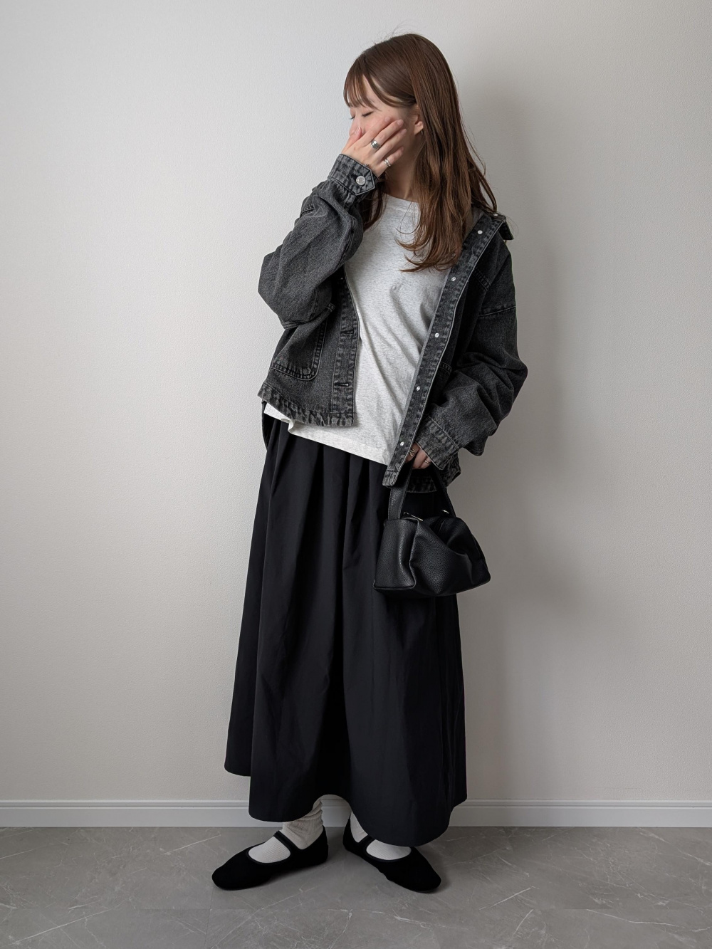 UNIQLO ストレッチテーラードジャケット+フレアスカート　ブラック ユニクロ公式 | ストレッチテーラードジャケット/1つボタン/ミドル丈