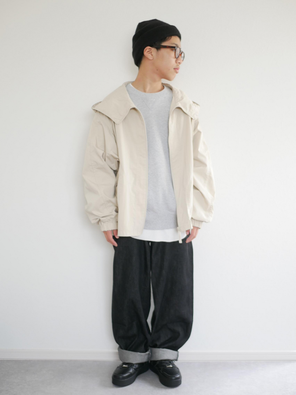 ユニクロU ショートブルゾン Lサイズ ユニクロユー ショートブルゾン 黒 L - メルカリ