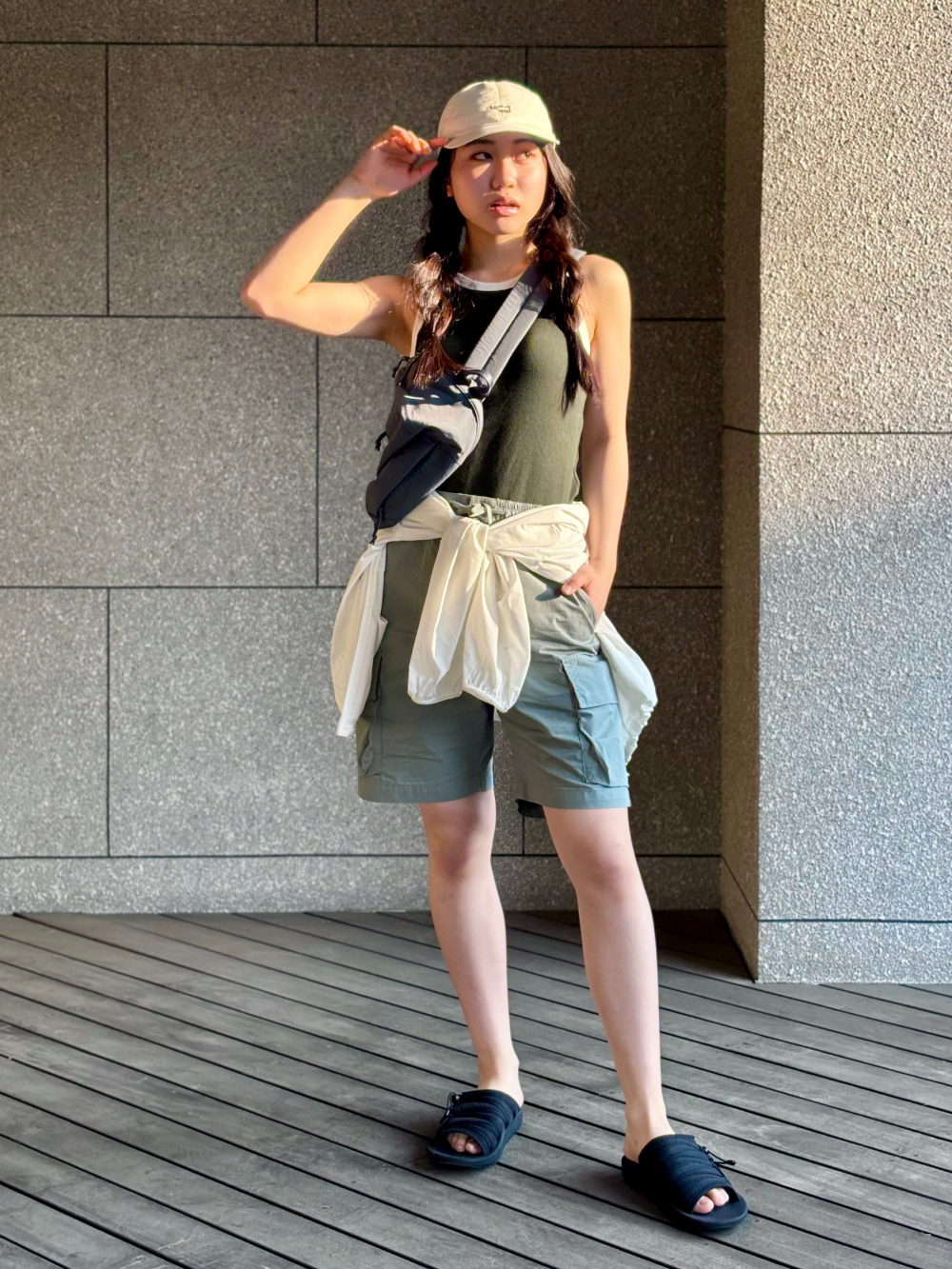 キルティングショートパンツ