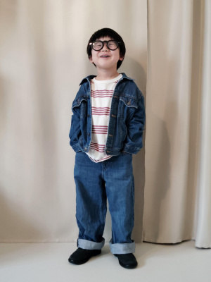 Drta出品　×4 ユニクロ公式 | ボーダークルーネックTシャツ（半袖）