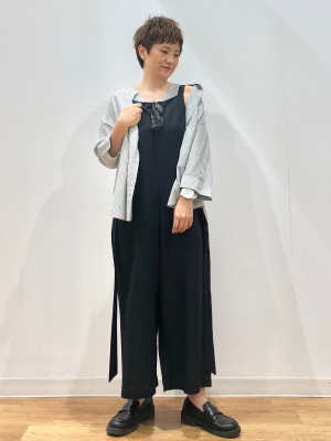 リネンMIX ストレッチドライオックス ジャンプスーツ【UNISEX】 ユニクロ公式 | リネンブレンドジャンプスーツ