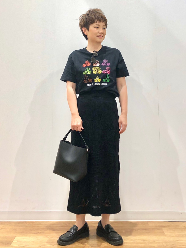UNIQLO クロシェロングスカート　Ｍ　ブラック　コトニエ ユニクロ公式 | クロシェロングスカート