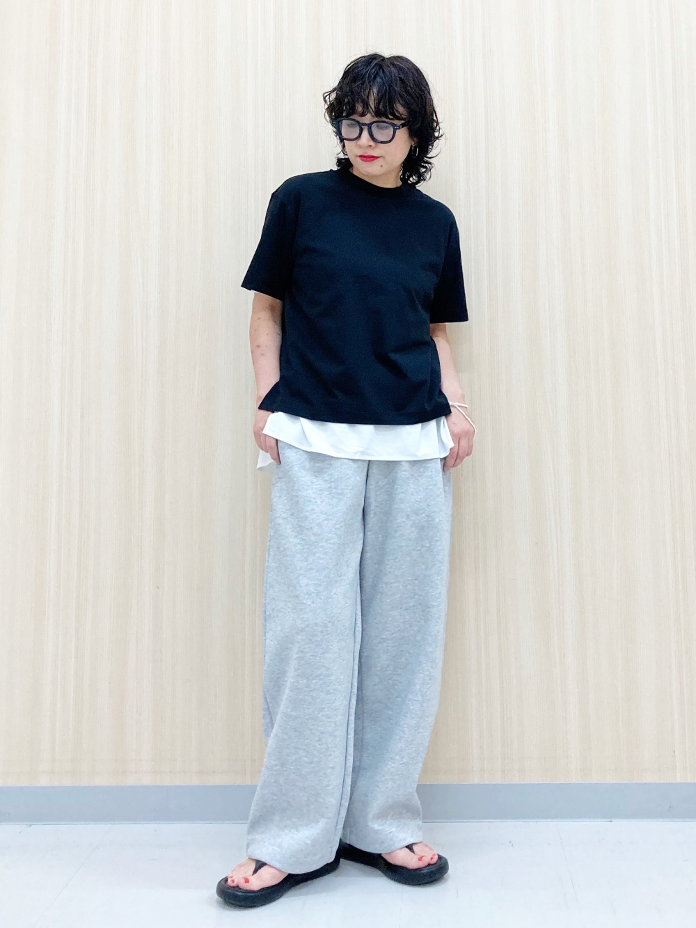 スウェットワイドパンツ/丈長め、スウェットオーバーサイズプル