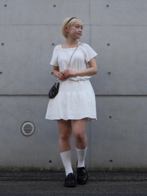 ＆ビッグプリント オーバーサイズTシャツ＜ホワイト＞(S