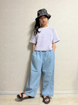 ユニクロ公式 | GIRLS タックワイドパンツ