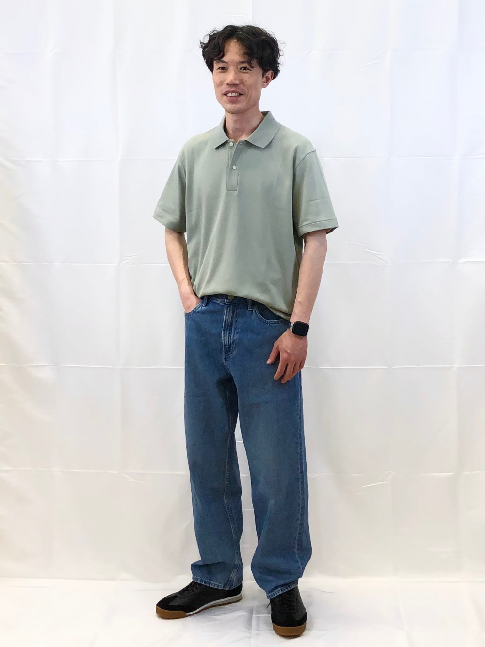 ユニクロ デニムジャケット L ワイドストレートジーンズW76 白 セットアップ ユニクロ デニムジャケット L ワイドストレートジーンズW76 白