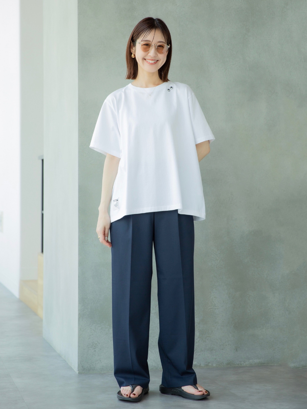 ダブルジャケットとタックワイドパンツ ダブルジャケット、タックワイドパンツ」の着用コーディネート