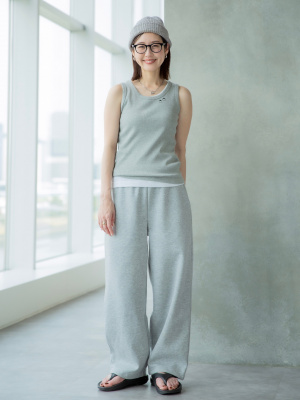 新品未使用 ユニクロ UNIQLO C スウェットワイドパンツ グレー