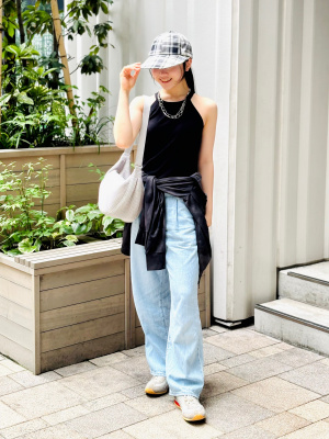 コットンデニム タックワイドパンツ｜トゥモローランド 公式通販