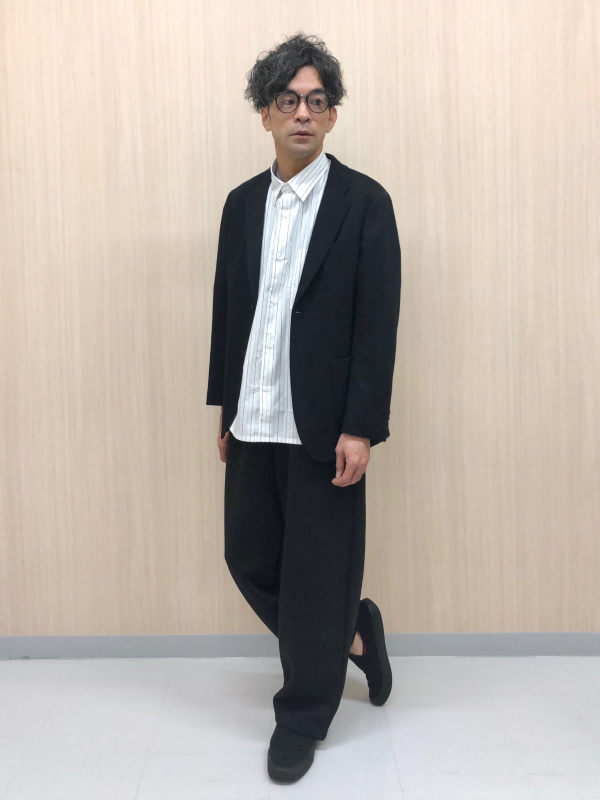 uniqlo c 感動ジャケット、タックパンツ dark brown sizeL 新品・未使用】UNIQLO C 感動ジャケット&感動タックパンツ
