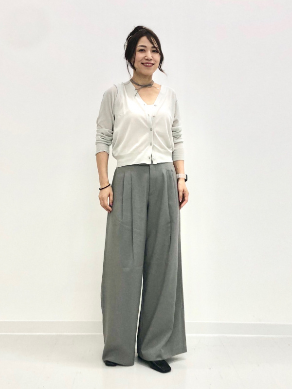 感動ダブルジャケットリラックスフィット、感動タックワイドパンツの 