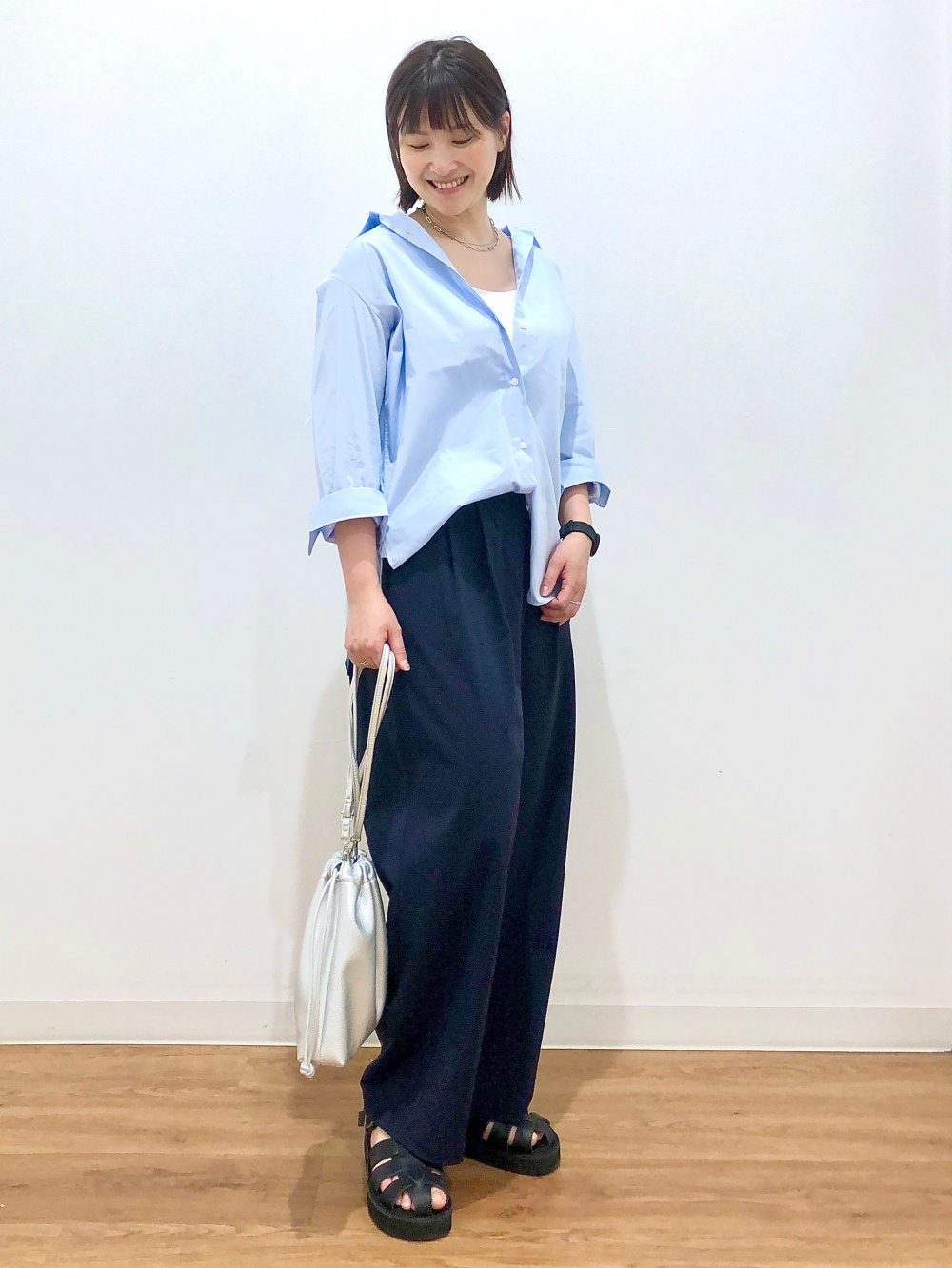 ユニクロ　アニヤ　パファテックシャツジャケット 69 NAVY 定価¥8,990 最終価格 新品 UNIQLO ユニクロパフテックシャツ ジャケット 69