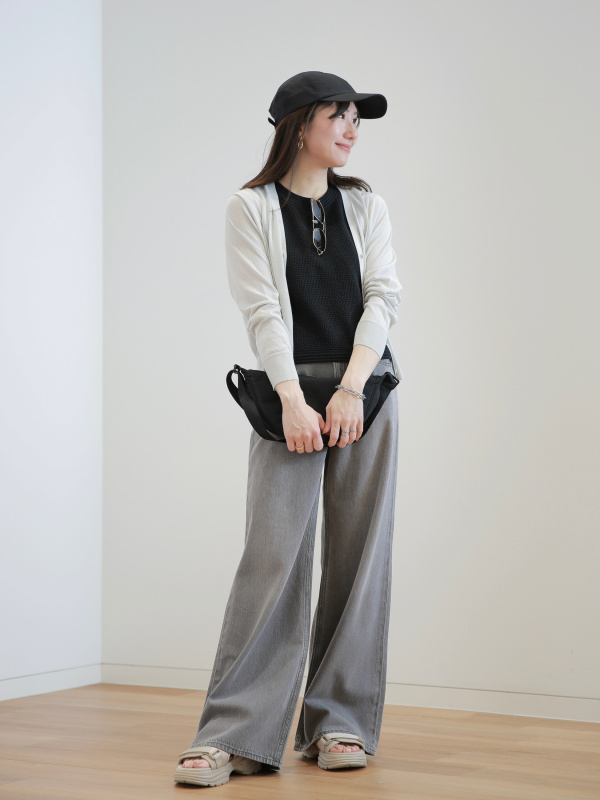 MASU ポップコーン　ノースリーブ コットンポップコーンショートセーターノースリーブ（レディース）の