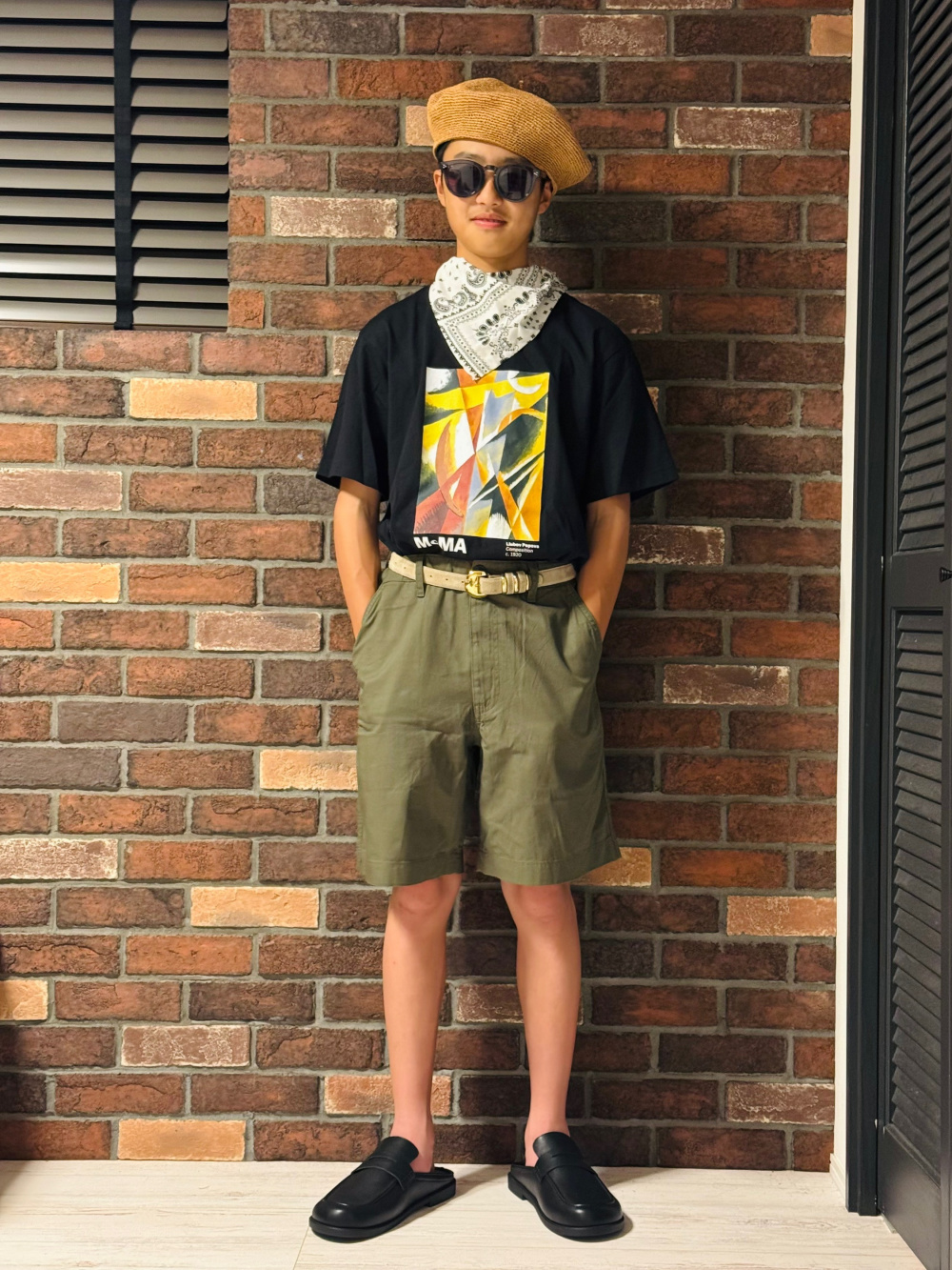 c-boy style(No.16)シティーボーイコーデ ポロチノラガーシャツL c-boy style 【シティーボーイコーデ】