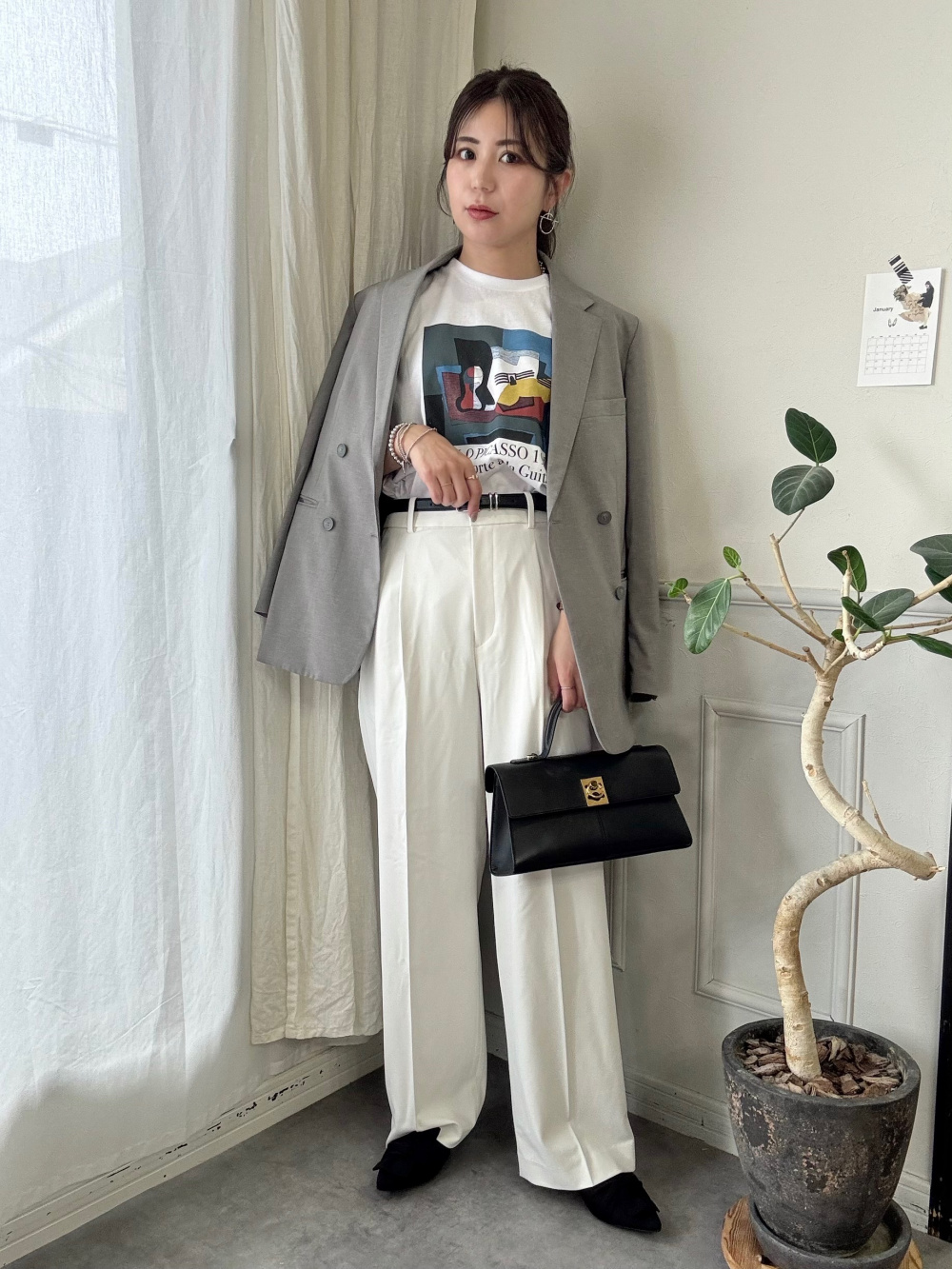 新品 XL 感動ダブルジャケットリラックスフィット タックワイドパンツ ユニクロ 感動ダブルジャケットリラックスフィット、感動タックワイド