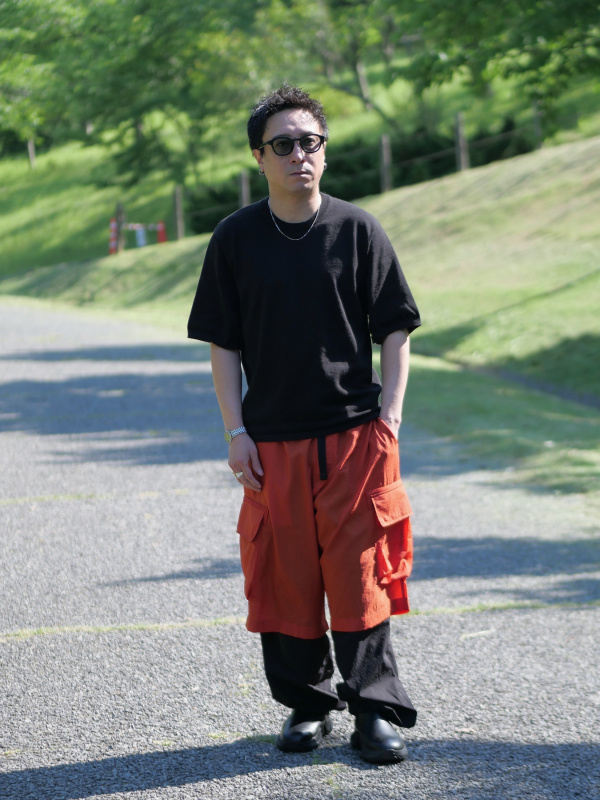 ワイドフィットカーゴハーフパンツ（メンズ）の着用コーディネート一覧
