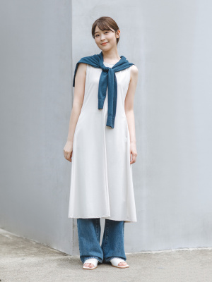 ユニクロ公式 | ウルトラストレッチワンピース/ノースリーブ/丈短め