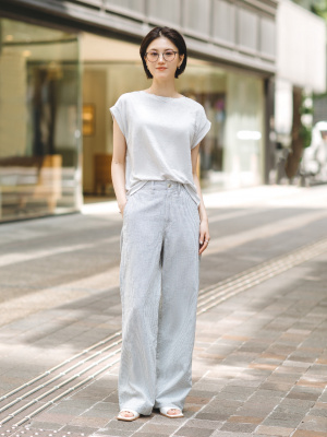 ユニクロ公式 | コットンブレンドストレートパンツ