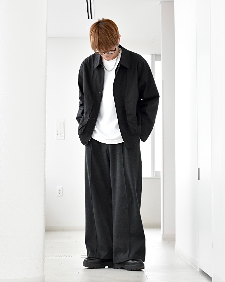 UNIQLO C コットンショートブルゾン(BK) コットンショートブルゾン」の着用コーディネート| ユニクロ公式