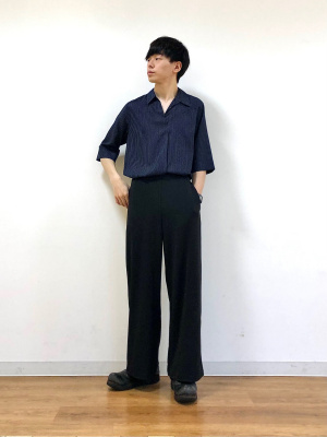 ユニクロ公式 | レーヨンスキッパーブラウス/ストライプ/7分袖