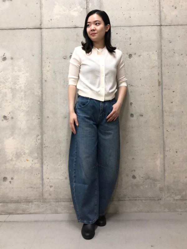 UNIQLO コントワーデコトニエ　バレルレッグジーンズ Lサイズ　67ブルー UNIQLO コントワーデコトニエ バレルレッグジーンズ Lサイズ 67