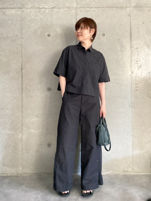 ユニクロ C サイドスナップパンツ 61 タグ付き UNIQLO 新品タグ付 ユニクロC サイドスナップパンツ ブラック 73