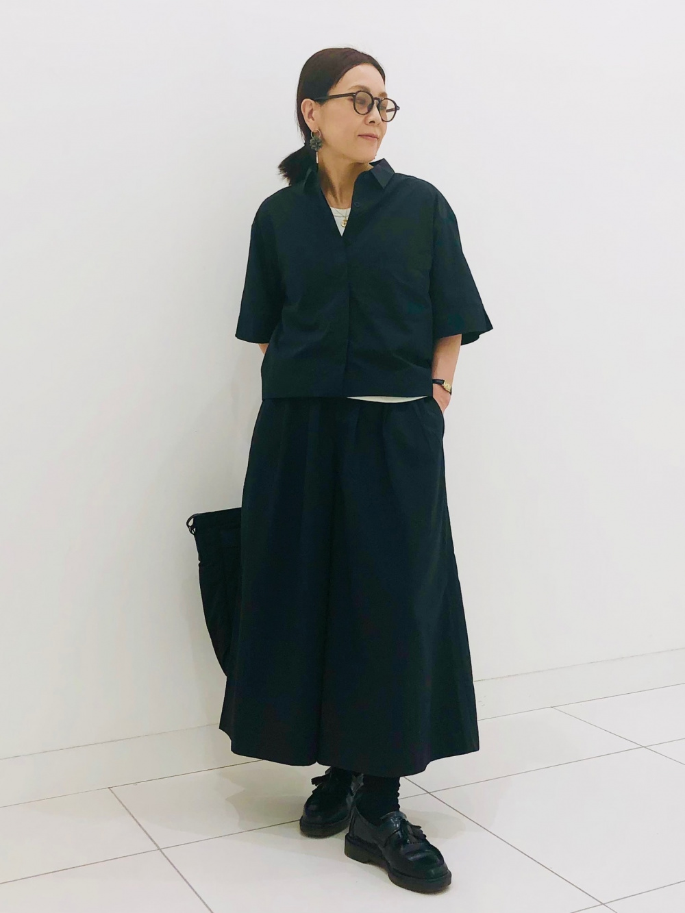 UNIQLOＣ フーデッドプルオーバーシャツ UNIQLO C フーデッドプルオーバーシャツ L ユニクロC - メルカリ