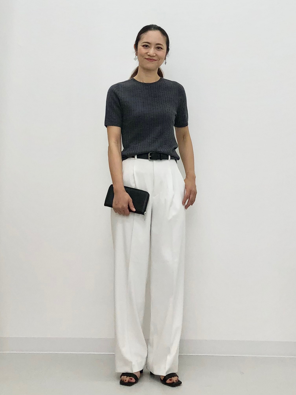 ダブルジャケット、タックワイドパンツ」の着用コーディネート