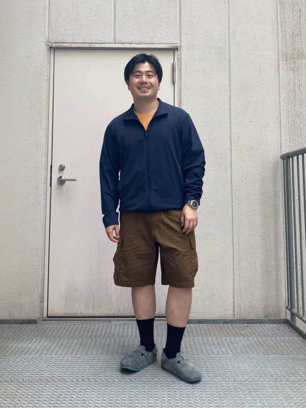 ブロードオーバーサイズシャツ/ストライプ、ワイドフィットカーゴ