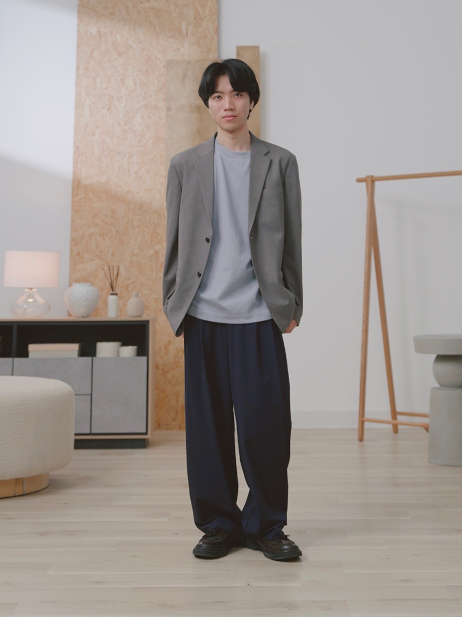 【美品】ユニクロ 感動ジャケット & 感動パンツ ウールライク グレー L ユニクロ公式 | 感動ジャケット（ウルトラライト・ウールライク