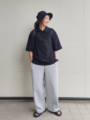 UNIQLO - ユニクロC スウェットワイドパンツ グレー XS 丈標準