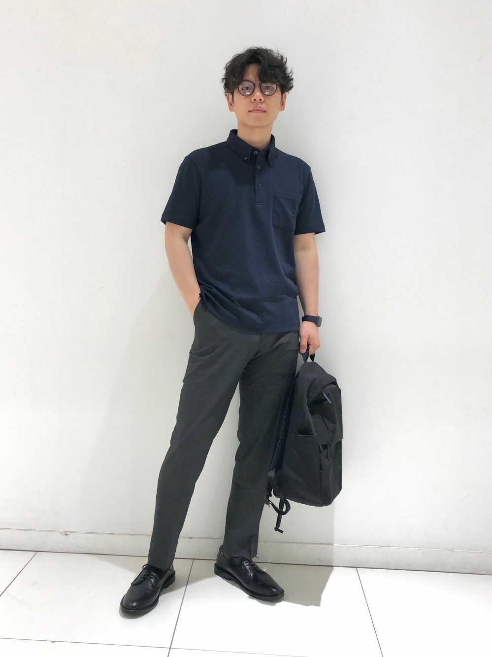 エアリズムコットンオーバーサイズTシャツ/5分袖、スムース