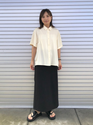 【新品・タグ付き】今期新作 BRIEFING スカート ベージュ S ユニクロ公式 | ダブルフェイスナロースカート