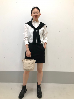 UNIQLO コットンストレッチフリルシャツ ユニクロ公式 | コットンストレッチフリルシャツ